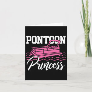 Pontoon Princess Boat Captain Lake Boating Gift  Card