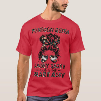 Pontoon Queen Messy Bun Classy Sassy and a bit Sma T-Shirt