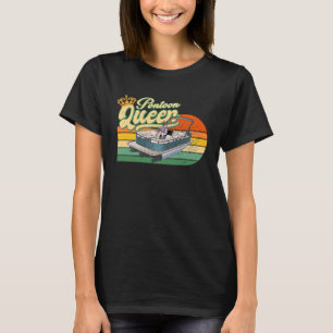 Pontoon Queen Woman Girls Pontoon Boat vintage T-Shirt