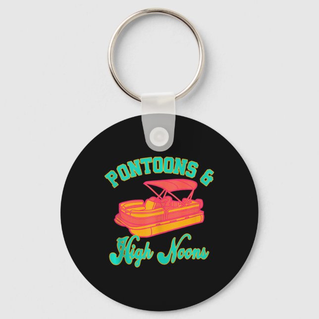 Pontoons And High Noons  Keychain (Front)