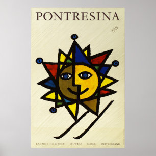 Pontresina, Engadin, Suisse, Poster de voyage
