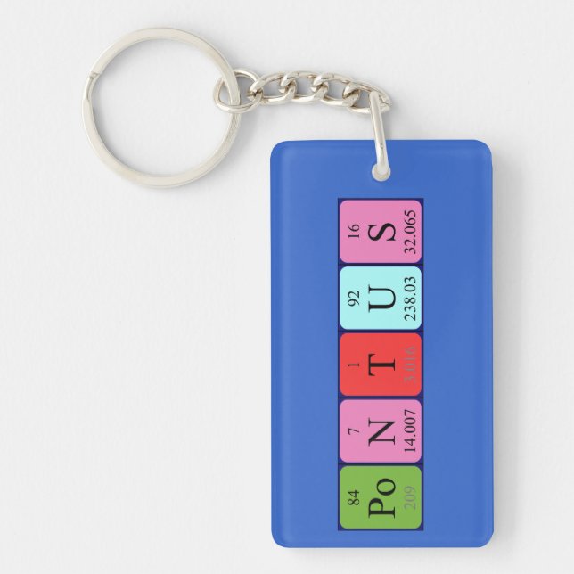 Pontus periodic table name keyring (Front)