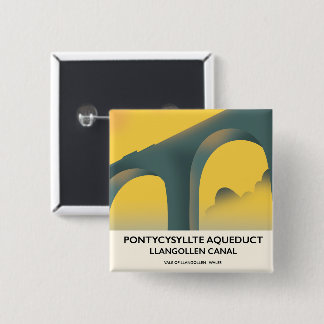Pontycysyllte Aqueduct,Llangollen,Wales 2 Inch Square Button
