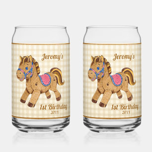 Pony 1st Birthday Soda Glass