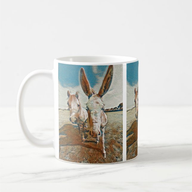 Pony and Donkey Coffee Mug (Left)