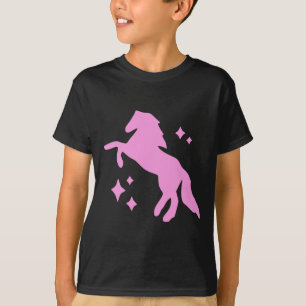 Pony And Heels Lover Pink Girls Clubs Disco Birthd T-Shirt