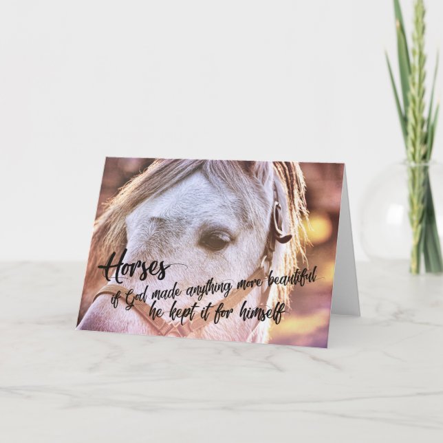 PONY AU SUNSET Carte de voeux (Devant)