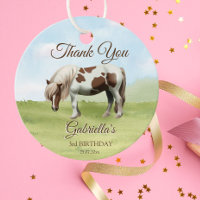Pony birthday party giddy up thank you favour