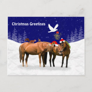 Pony Christmas Party Postcard