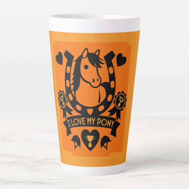 Pony Club Rider Latte Mug (Front)