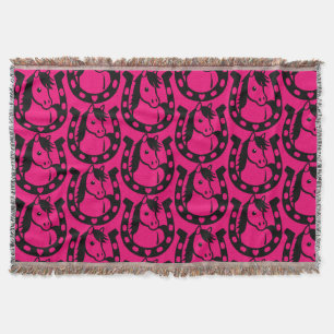 Pony Club Rider Throw Blanket