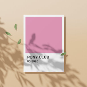 Pony Club Song Pink Color - White Border Poster