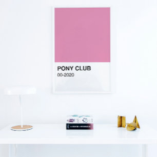 Pony Club Song Pink Colour - Full Width Poster