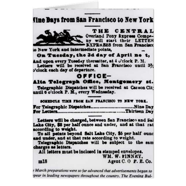 Pony Express, Nine Days (Front)