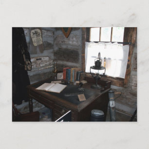 Pony Express Station Indoor Desk Area Postcard