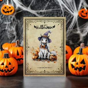 Pony Horse Witch Pumpkin Happy Halloween Thank You Card