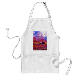 PONY IN A RAINBOW coloured field Standard Apron