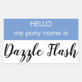 Pony Name Tag - Dazzle Flash