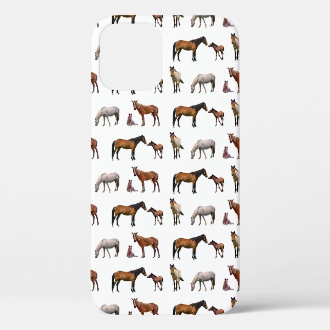 Pony Party iPhone 12 Case (choose colour) (Back)