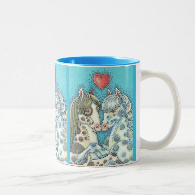 Pony Passion HORSE MUG 2 Tone Lite Bleu *Personnal (Droit)