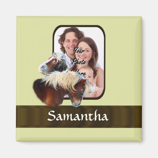 Pony photo template magnet (Front)
