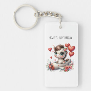 Pony Pilot Birthday Keychain