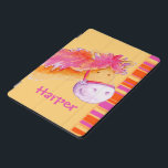 Pony pink orange girls named ipad smart cover<br><div class="desc">Cute originally designed ipad folio case for pony and horse riding girls. Customize with the name of your choice. Currently reads Harper. Pony watercolor art and design by Sarah Trett.</div>