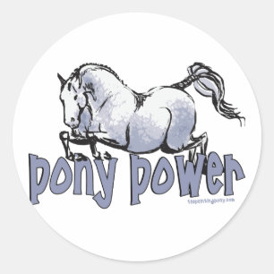Pony Power Classic Round Sticker