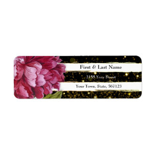 Pony rose Fleur Noir et Blanc Bande