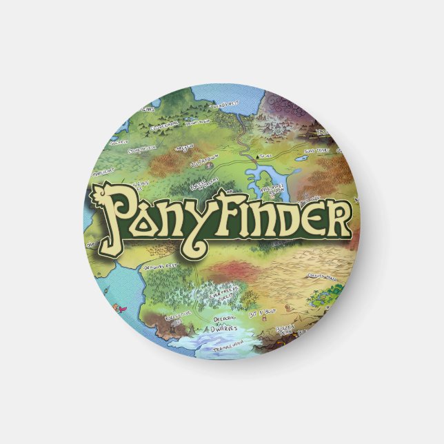 Ponyfinder Map Magnet (Front)