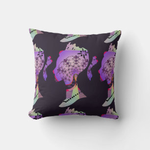 Ponytail Princess Throw Pillow