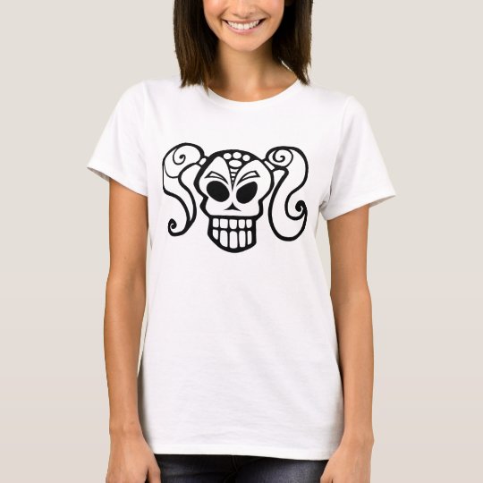 Ponytail Skull Girl T-Shirt