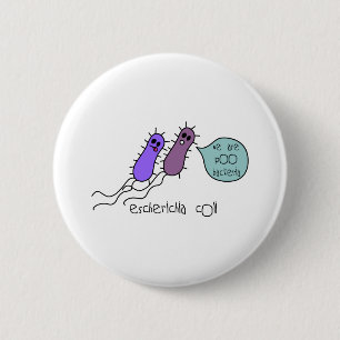 Poo Bacteria 2 Inch Round Button