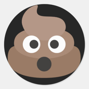 Poo Emoji Classic Round Sticker