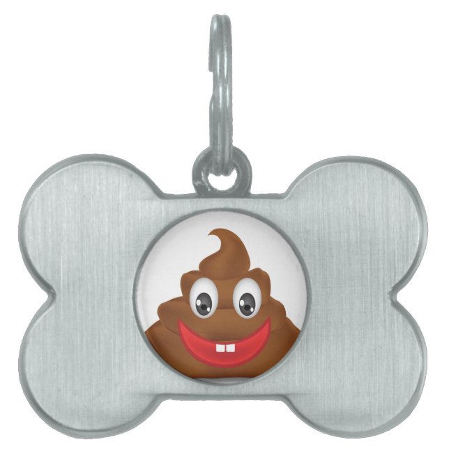 poo emojis pet tag (Front)