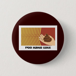 Poo Hand Luke 2 Inch Round Button