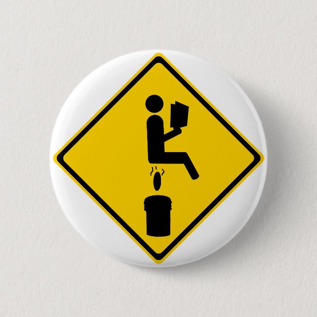 Poo in Bucket 2 Inch Round Button (Front)