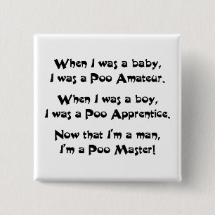 Poo Master 2 Inch Square Button