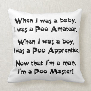 Poo Master Throw Pillow
