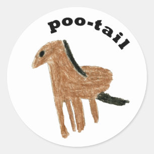 poo-tail sticker