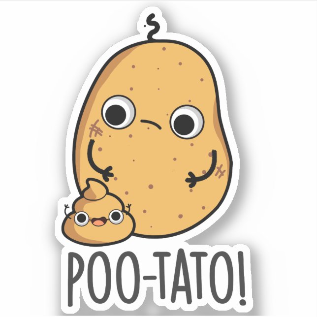 Poo-tato Funny Veggie Poop Pun  (Front)
