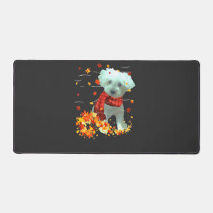Poochon Écharpe d'automne - Chiens Feuilles d'auto