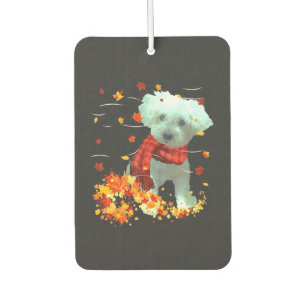 Poochon Fall Scarf - Dogs Autumn Leaves Air Freshener