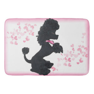 Poodle and Heart Bathmat