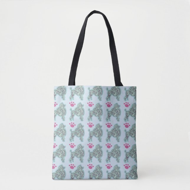 Poodle And Paw Tote Bag (Front)