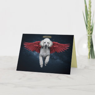 Poodle Angel Sympathy Card