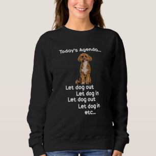 Poodle Apricot Brown dog funny cute fun pet toy po Sweatshirt