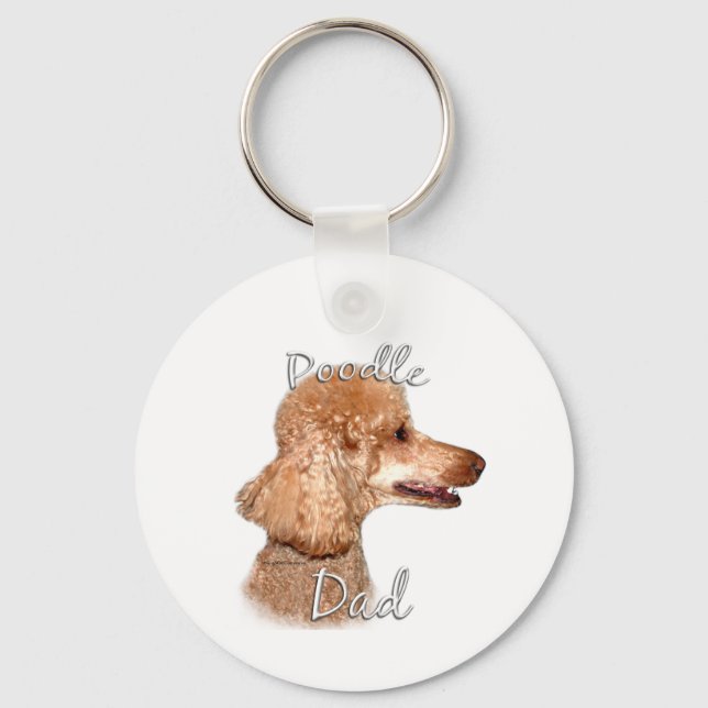 Poodle (apricot) Dad 2 Keychain (Front)