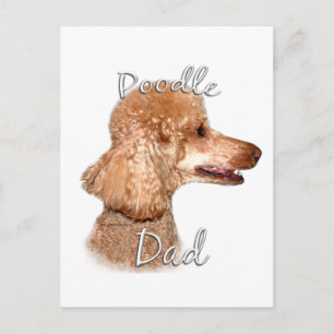 Poodle (apricot) Dad 2 Postcard