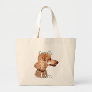 Poodle (apricot) Mom 2 Large Tote Bag